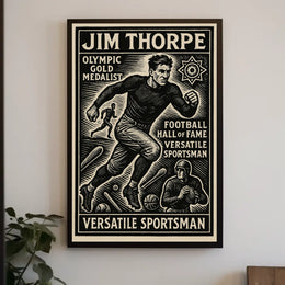 Celebrating Jim Thorpe Legendary Athlete Poster