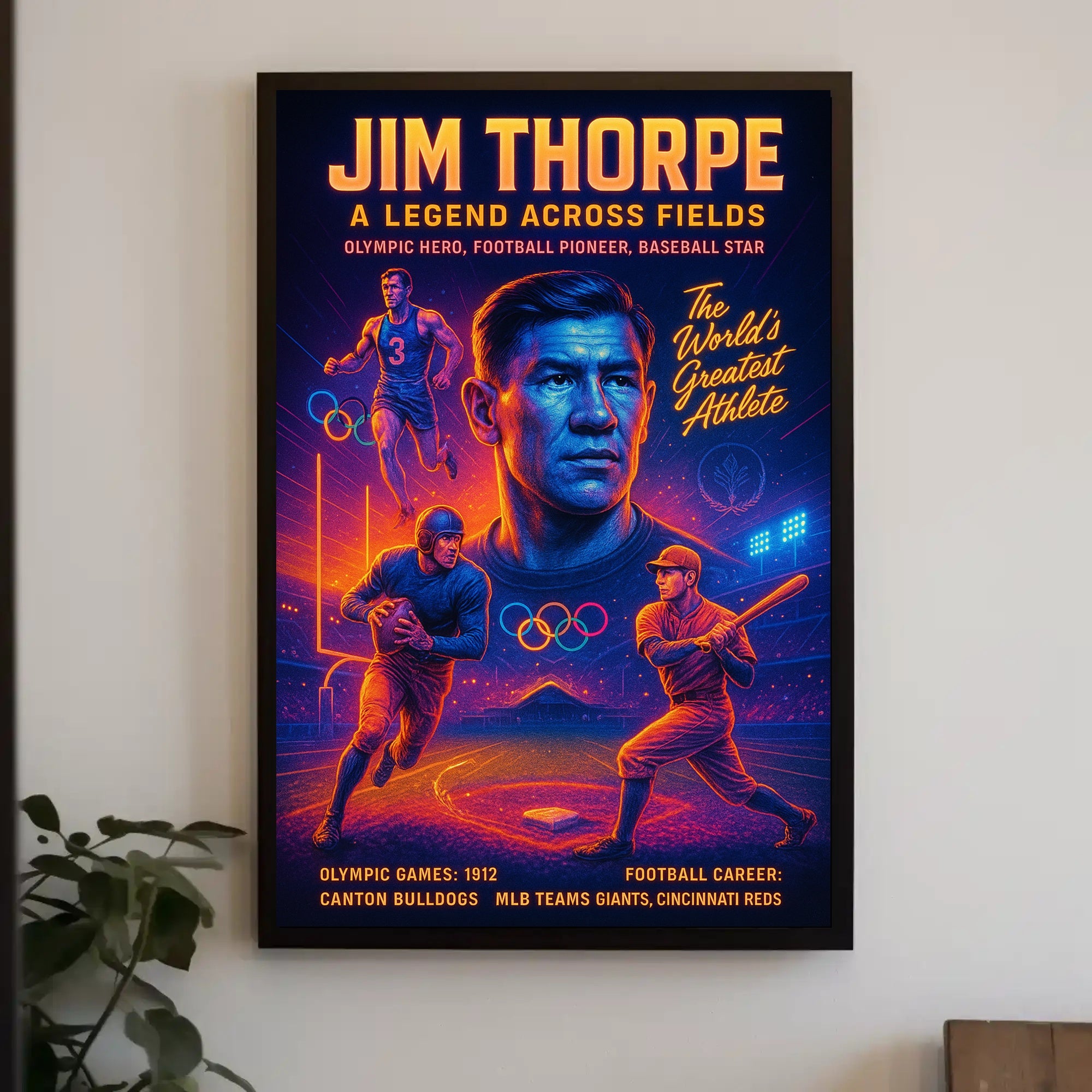 Jim Thorpe A Legend Across Fields Poster PosterGoat