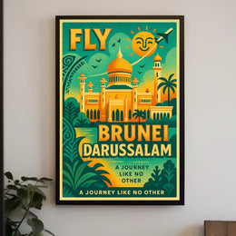 Fly to Brunei Darussalam Poster