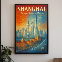 Shanghai A Harmony of Tradition and Modernity Poster