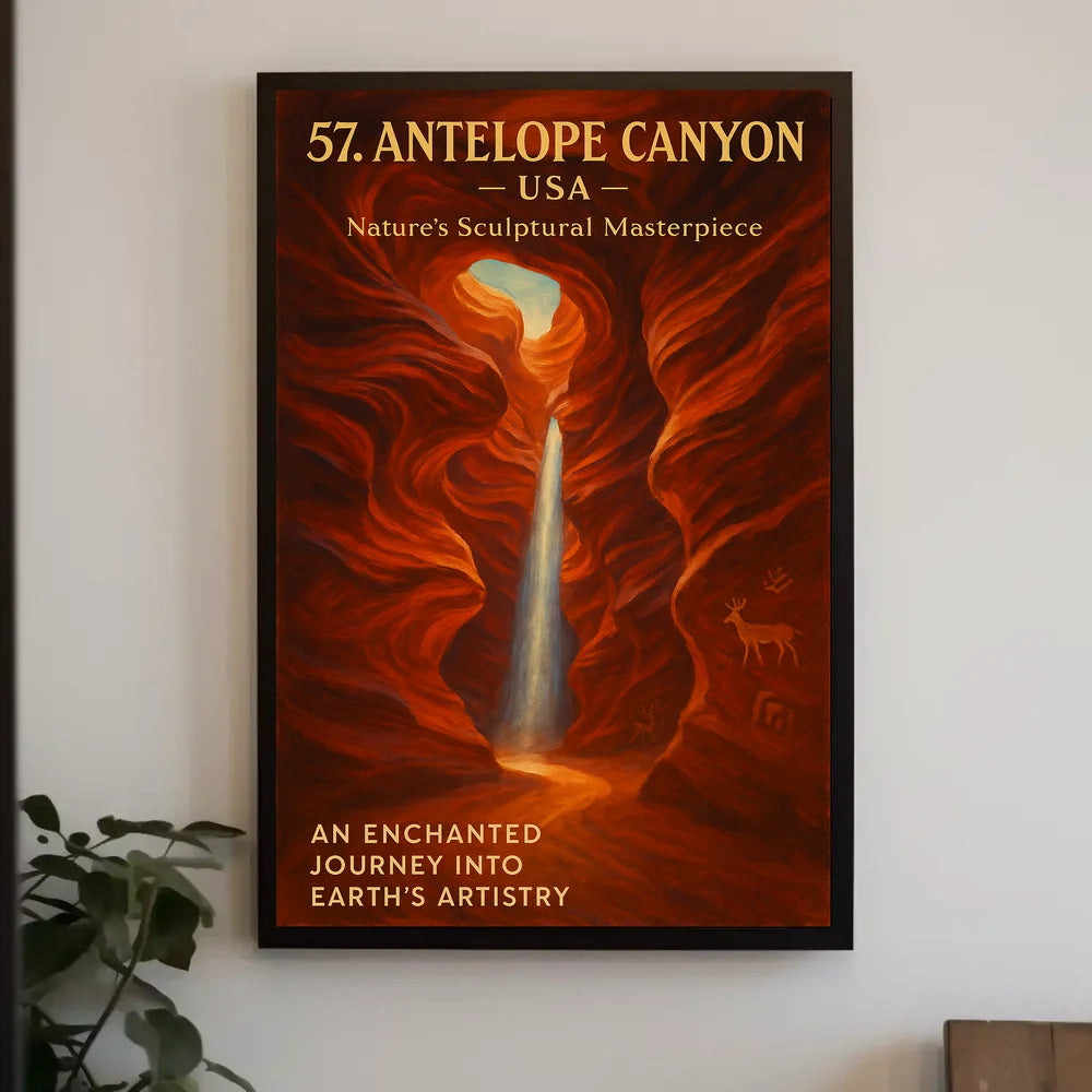 Antelope Canyon Enchanted Journey Art Poster