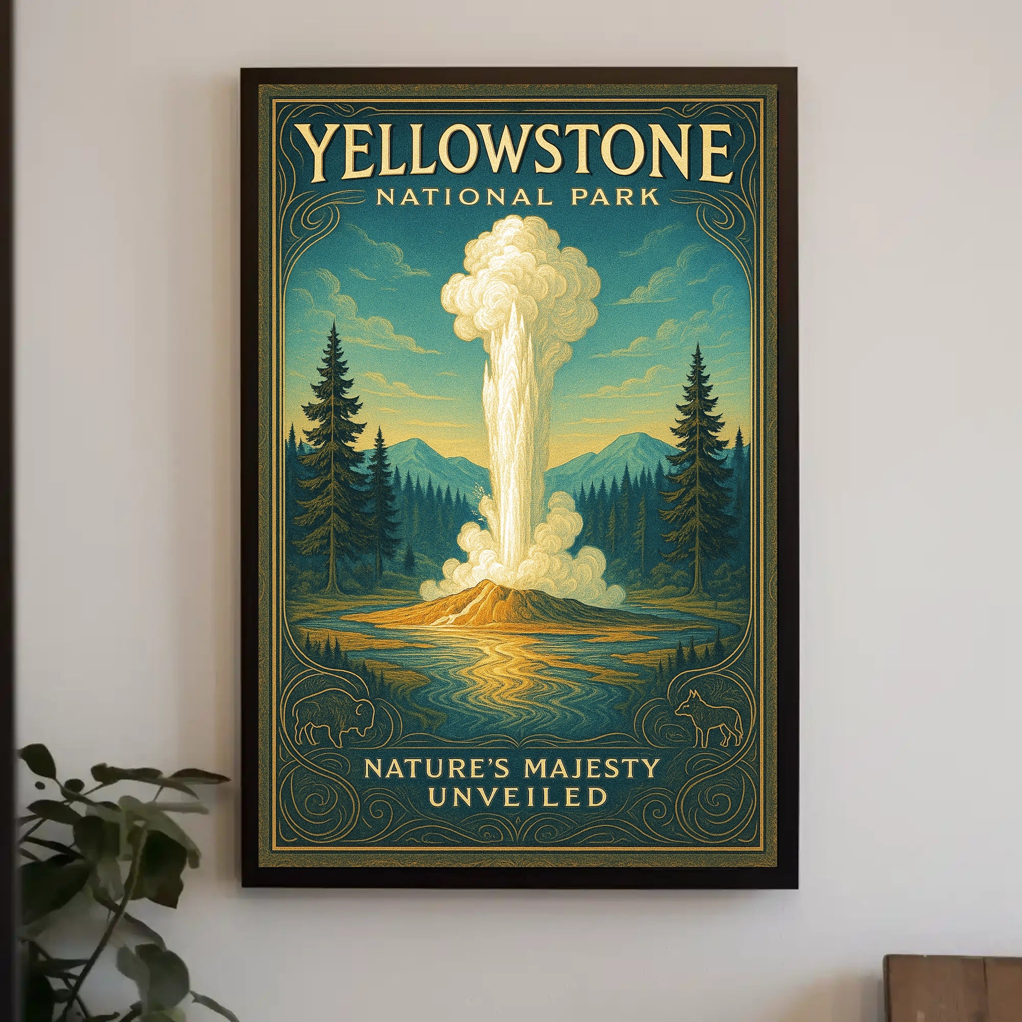 Yellowstone National Park Nature's Majesty Unveiled Poster PosterGoat