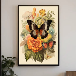 Blossoms and Butterflies Poster