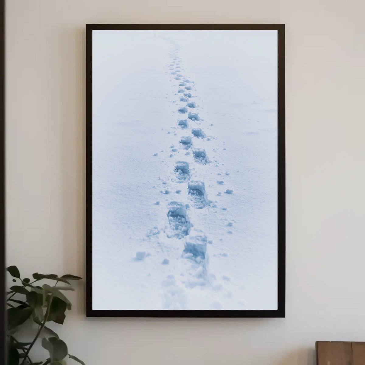 Winter Wilderness Footprints Landscape Poster - Abstract or Artistic Poster