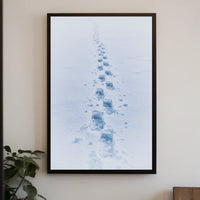 Winter Wilderness Footprints Landscape Poster - Abstract or Artistic Poster