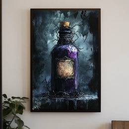 Mysterious Bottle Dark Fantasy Poster