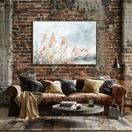 Serene Pampas Grass Watercolor Art Poster