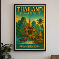 Thailand's Beauty in Vintage Travel Poster PosterGoat