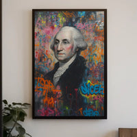 George Washington Graffiti Style Portrait Poster