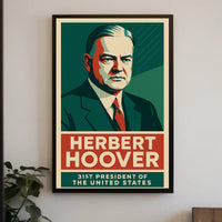 Hoover Thirty First President Art Deco Collectors Poster