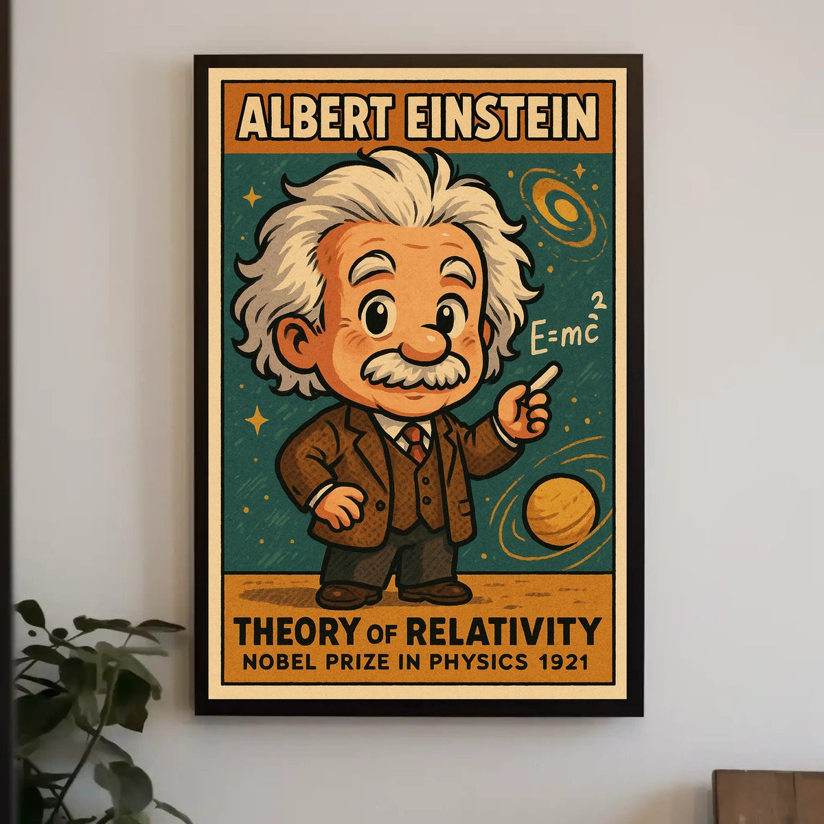 Albert Einstein Relativity Vintage Science Lovers Poster