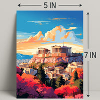 The Acropolis At Sunset Poster
