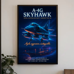 A-4G Skyhawk Cold War Military Recruitment Poster