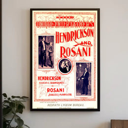 Vintage Vaudeville Performers Poster - Cultural or Heritage Poster