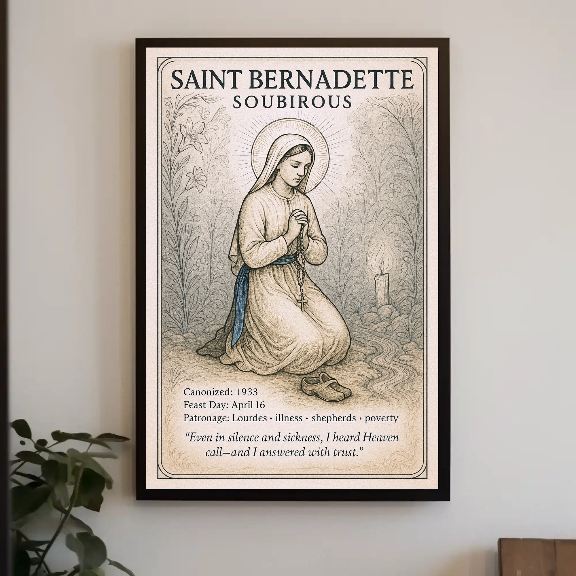 Saint Bernadette Soubirous Poster PosterGoat