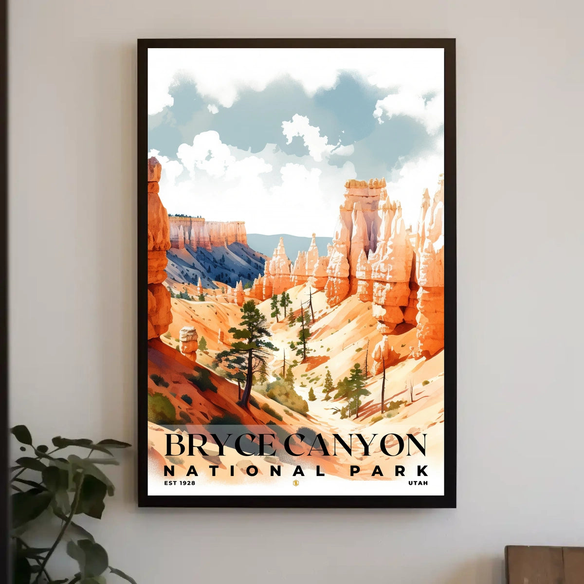 Bryce Canyon Watercolor Wall Art Poster