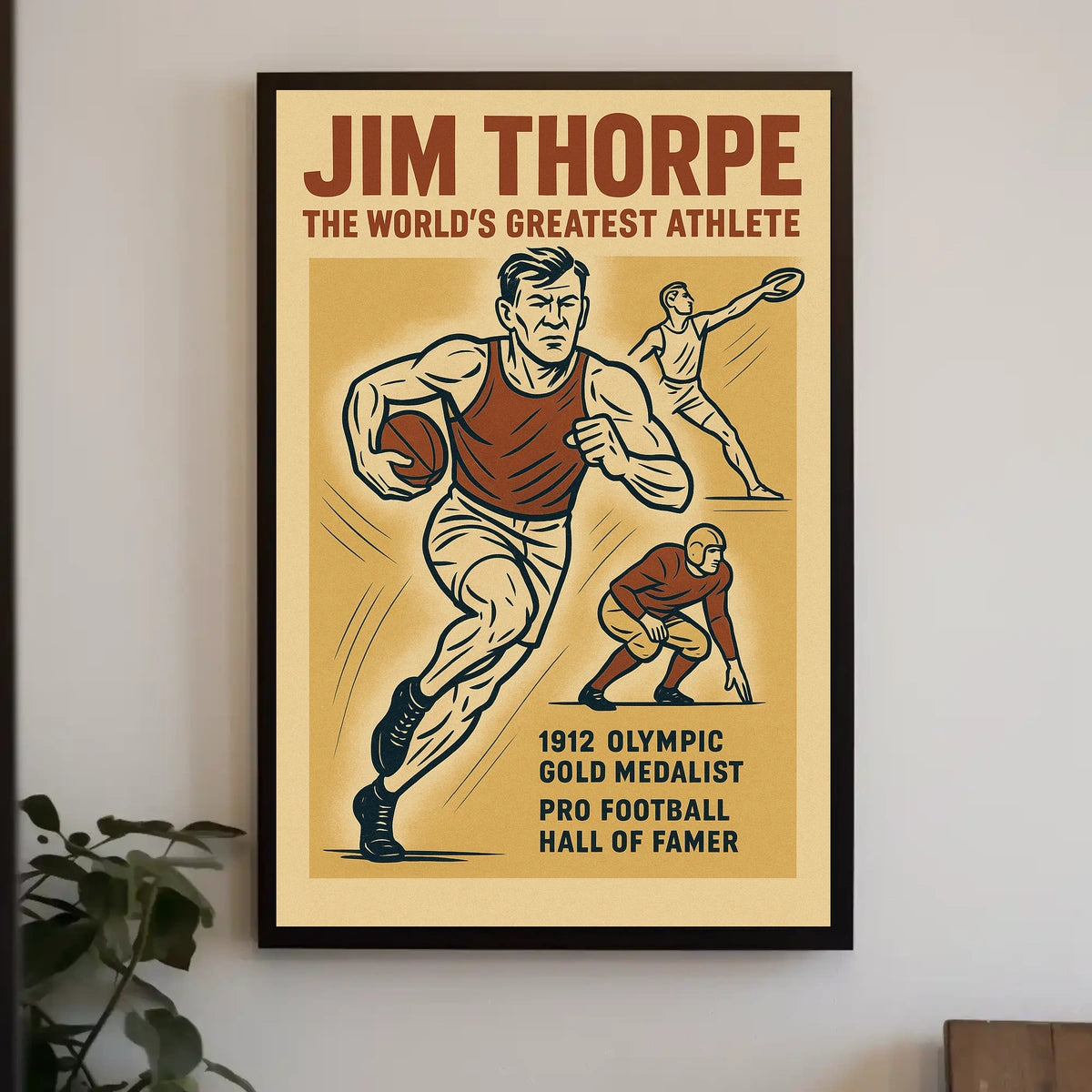 Jim Thorpe Legendary Athlete Poster