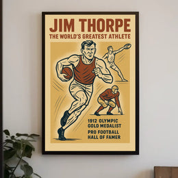 Jim Thorpe Legendary Athlete Poster