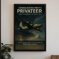 Consolidated PB4Y-2 Privateer WWII Aviation Poster