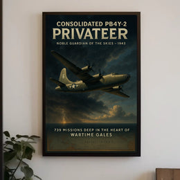 Consolidated PB4Y-2 Privateer WWII Aviation Poster