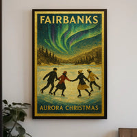 Fairbanks Aurora Christmas Poster