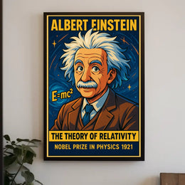 Einstein Relativity Cosmic Landscape Wanderlust Poster
