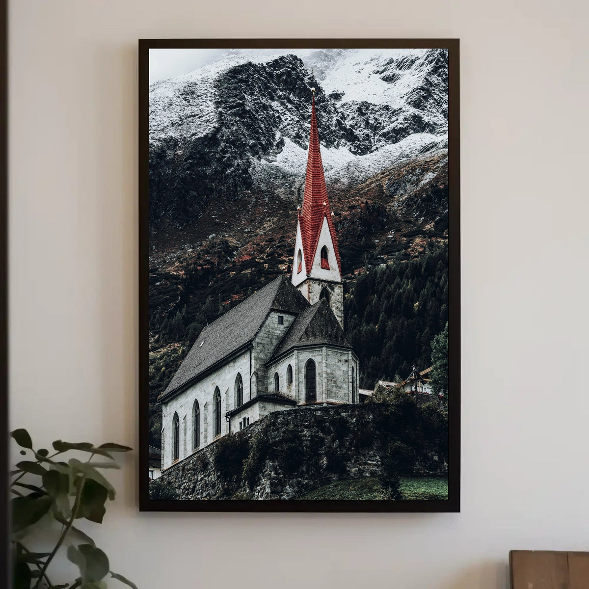 Alpine Church In Winter Poster
