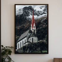 Alpine Church In Winter Poster