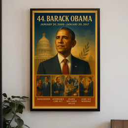Obama Portrait Political Art Print: Presidential Poster