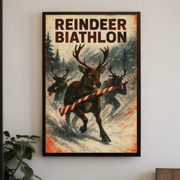 Reindeer Biathlon Poster