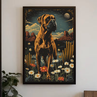 Majestic Canine In The Desert Night Poster