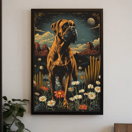 Majestic Canine In The Desert Night Poster