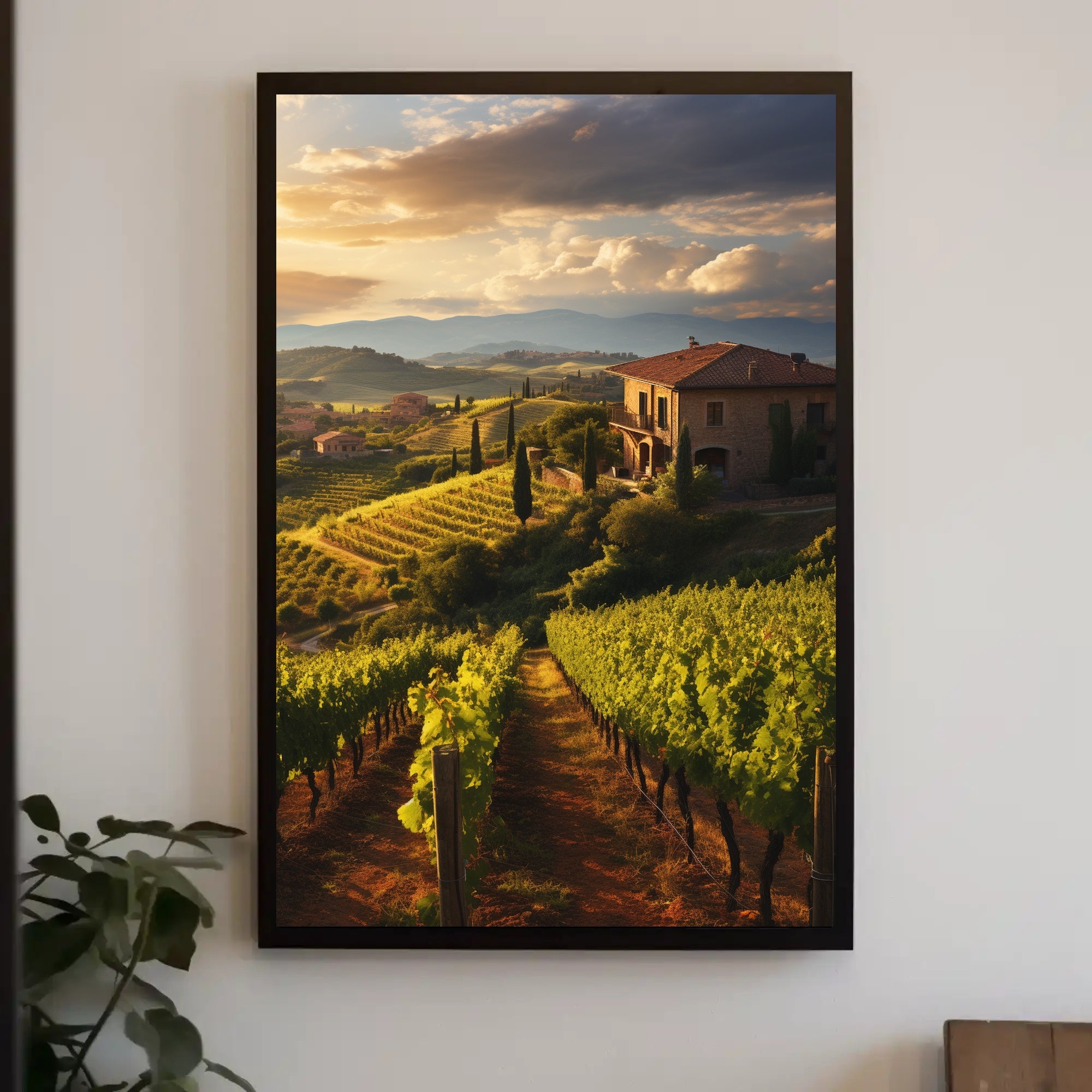 Tuscany Vineyard Landscape Travel Poster