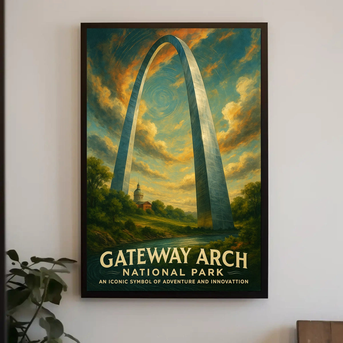 Gateway Arch Adventure in Urban or Cityscape Poster