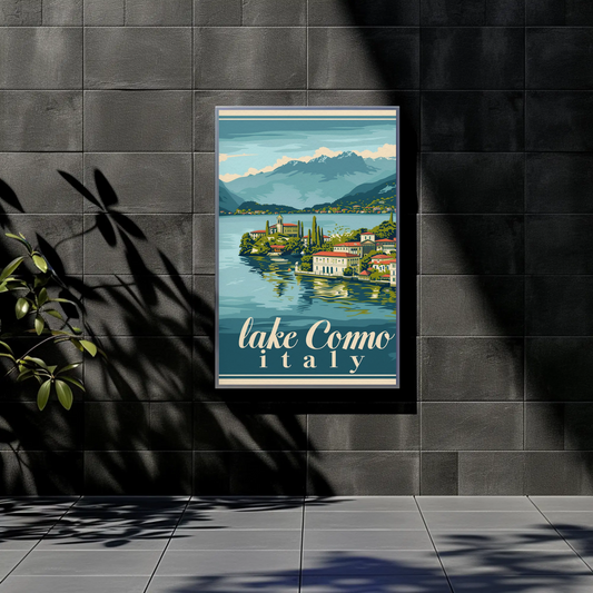 Lake Como Vintage Travel Poster - Italy