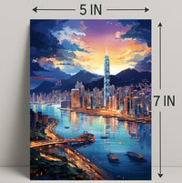 Cityscape At Dusk Poster