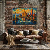 Buffalo, New York A Vibrant Cityscape Poster