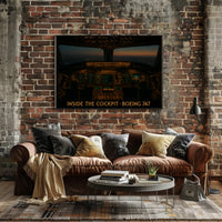 Inside The Cockpit Boeing 747 Poster