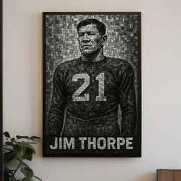 Jim Thorpe Iconic Athlete Poster