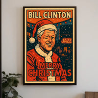 Bill Clinton Merry Christmas Poster