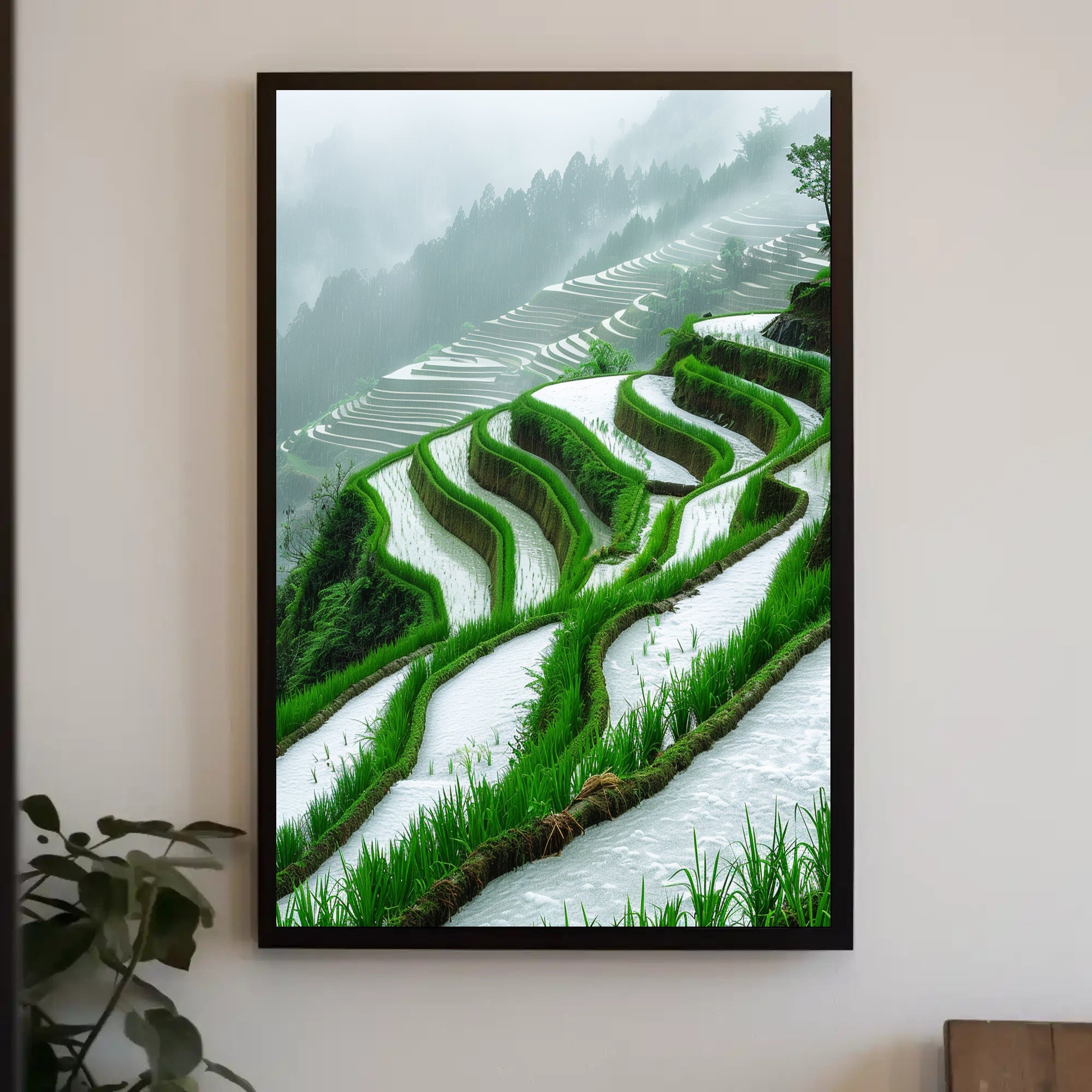 Terraced Rice Fields Serenity: Cultural or Heritage Poster PosterGoat