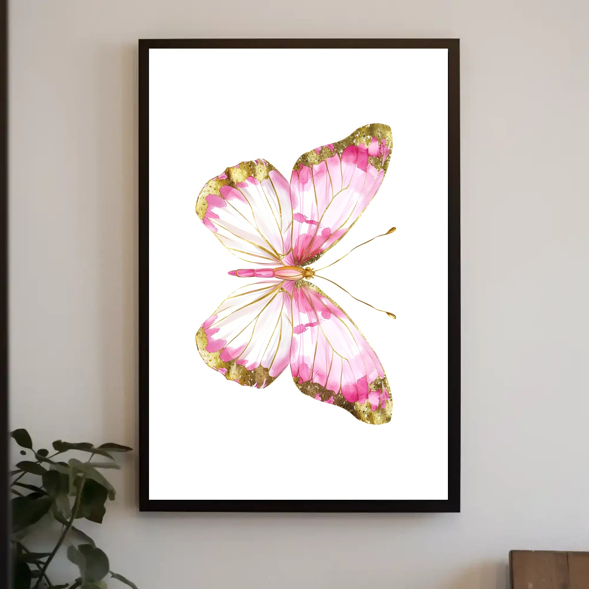 Elegant Butterfly Watercolor Décor: Abstract or Artistic Poster PosterGoat