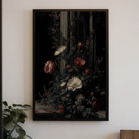 Dramatic Floral Elegance: Artistic Poster PosterGoat