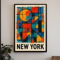 New York Abstract Poster