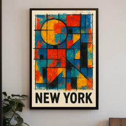 New York Abstract Poster