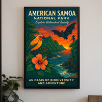 American Samoa National Park Vibrant Scenic Travel Poster
