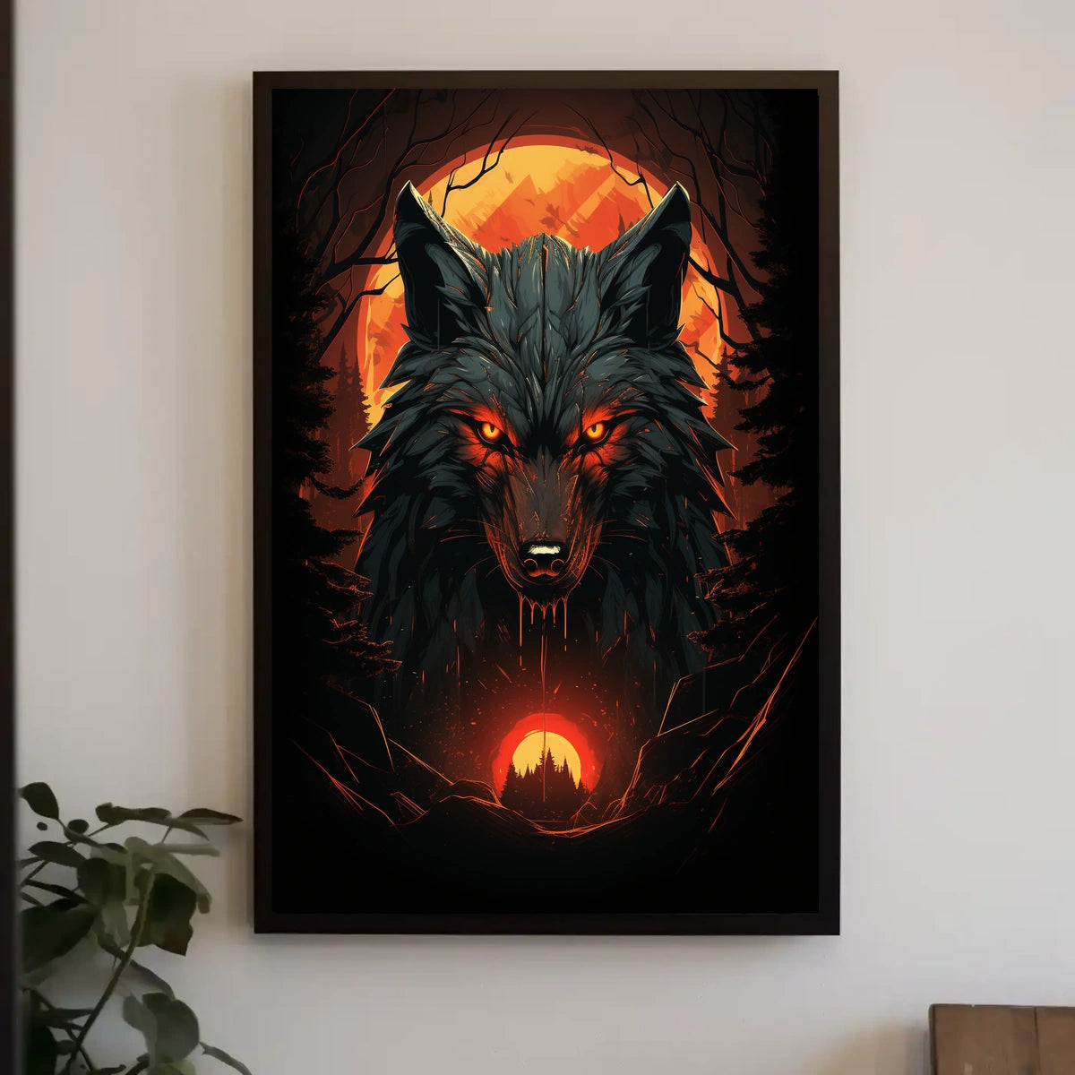 The Enigmatic Wolf At Dusk Poster