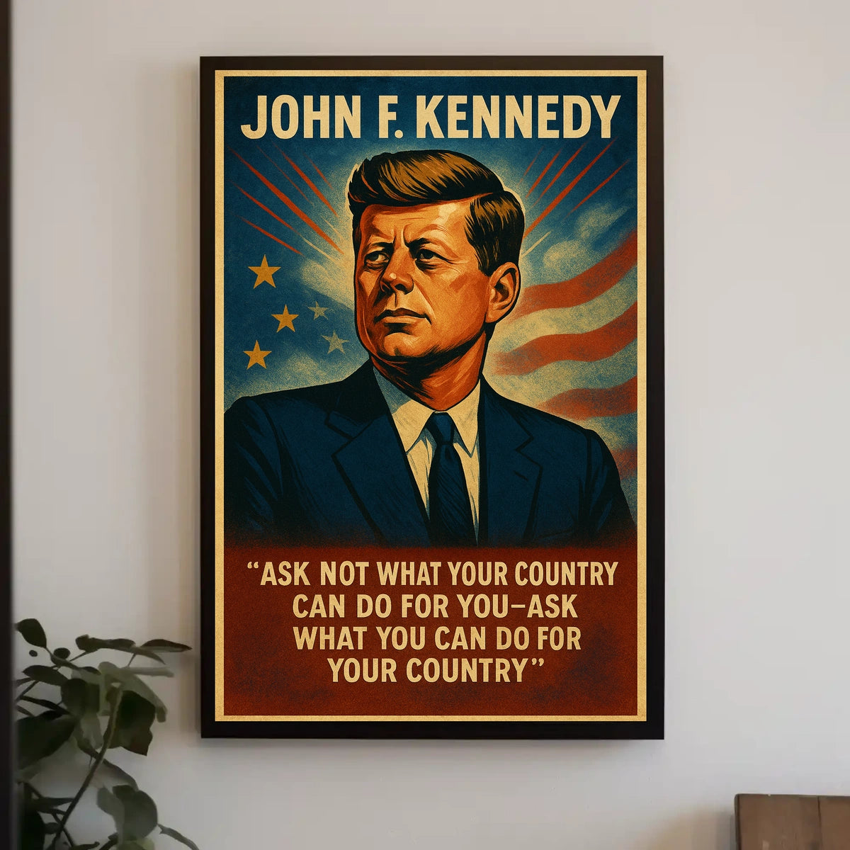 American History Icon Patriotic Vintage Poster Print