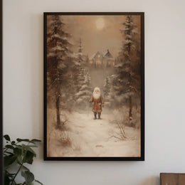 Winter Wonderland With Santa Poster