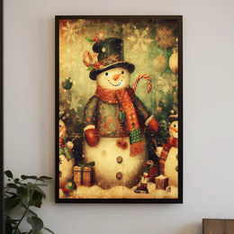 Festive Snowman Celebration Poster